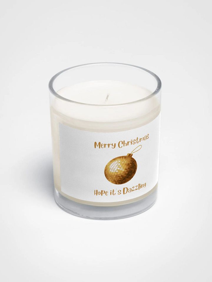 Dazzling Mirrorball Christmas Candle - Gold product image (2)