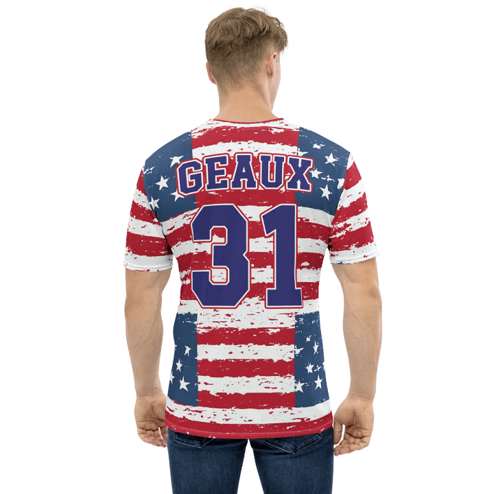 Geaux 31 (On Back) - Flag Style Pattern Tee product image (1)