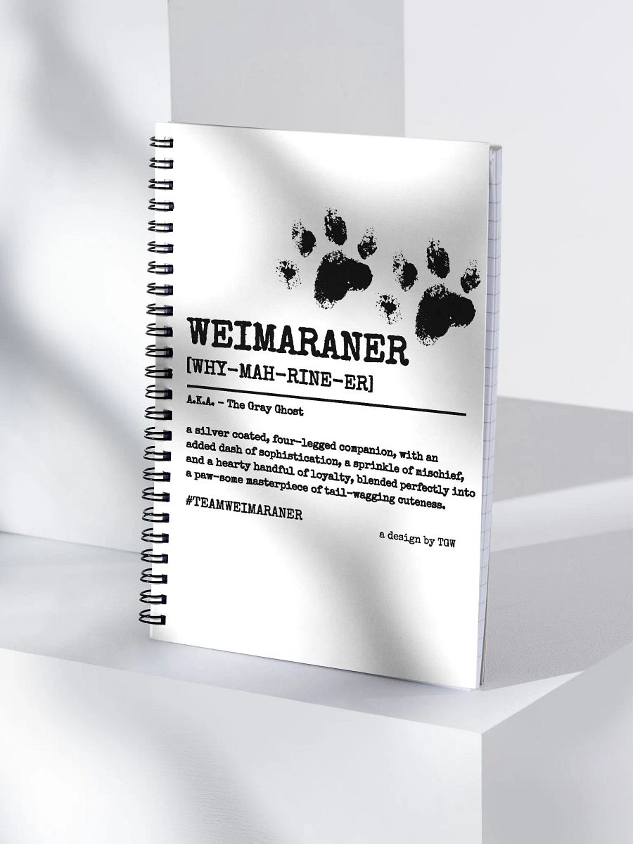 Definition of Weimaraner V2 - Spiral Notebook product image (1)