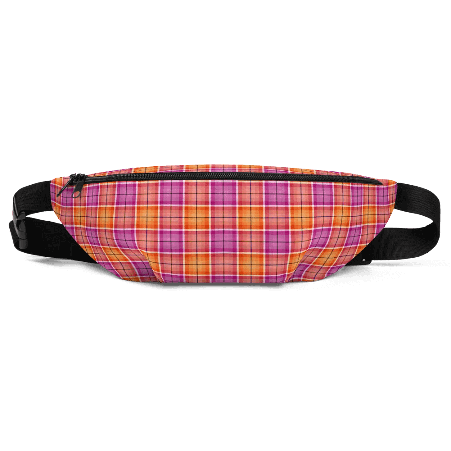 Bright Orange and Pink Plaid Fanny Pack product image (2)