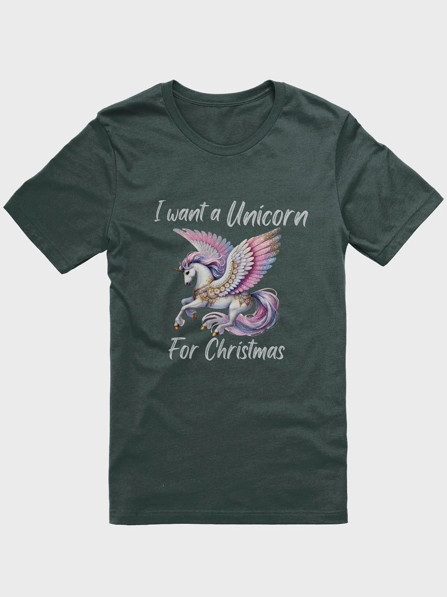 I want a Unicorn For Christmas Fantasy T-Shirt - Silver product image (1)