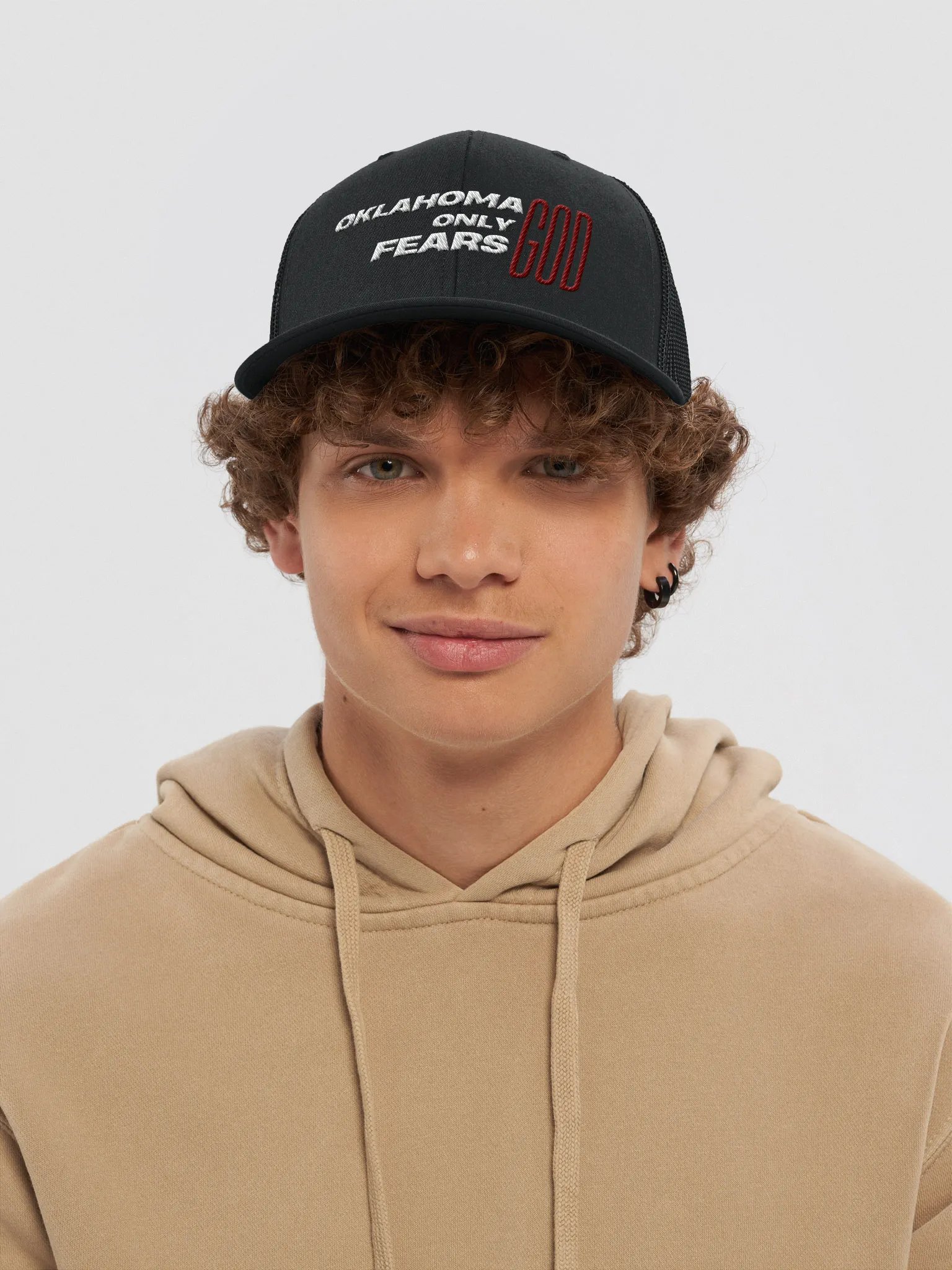 Oklahoma Only Fears God Trucker Hat (minus the Halo) product image (5)