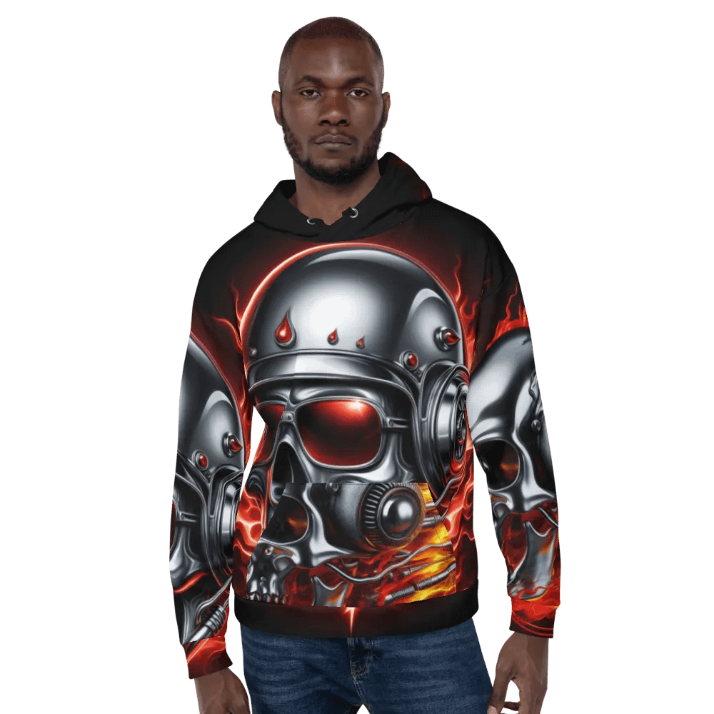 Inferno Cyborg - Unisex Skull Hoodie #52 product image (6)