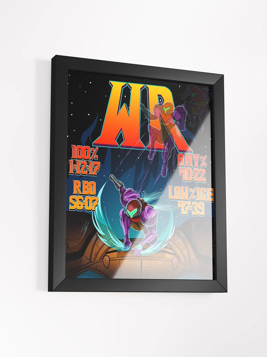 4/4 No Major Glitches World Records Illustration Framed Poster product image (6)