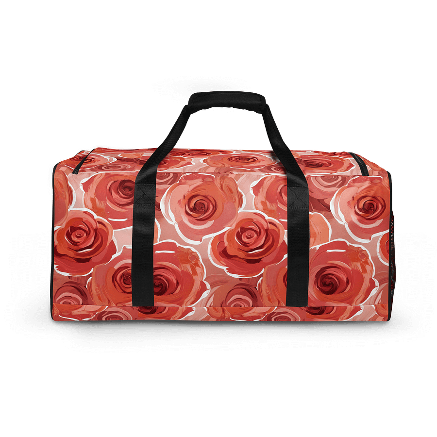 Dark Peach Rose Garden Dreams Duffle Bag product image (4)