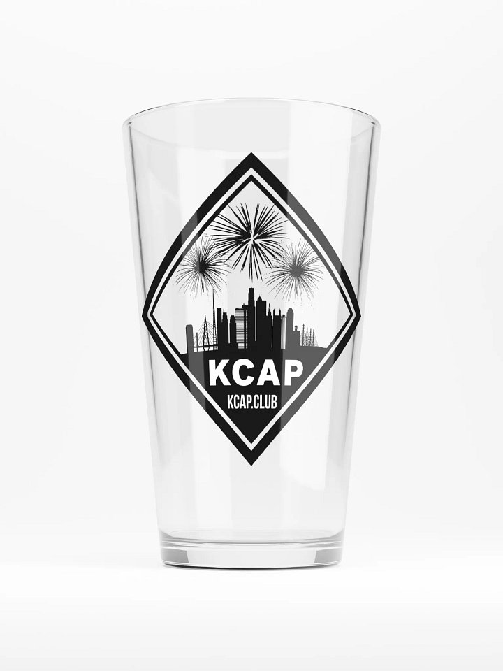 Clear Pint Glass = Black Logo product image (1)