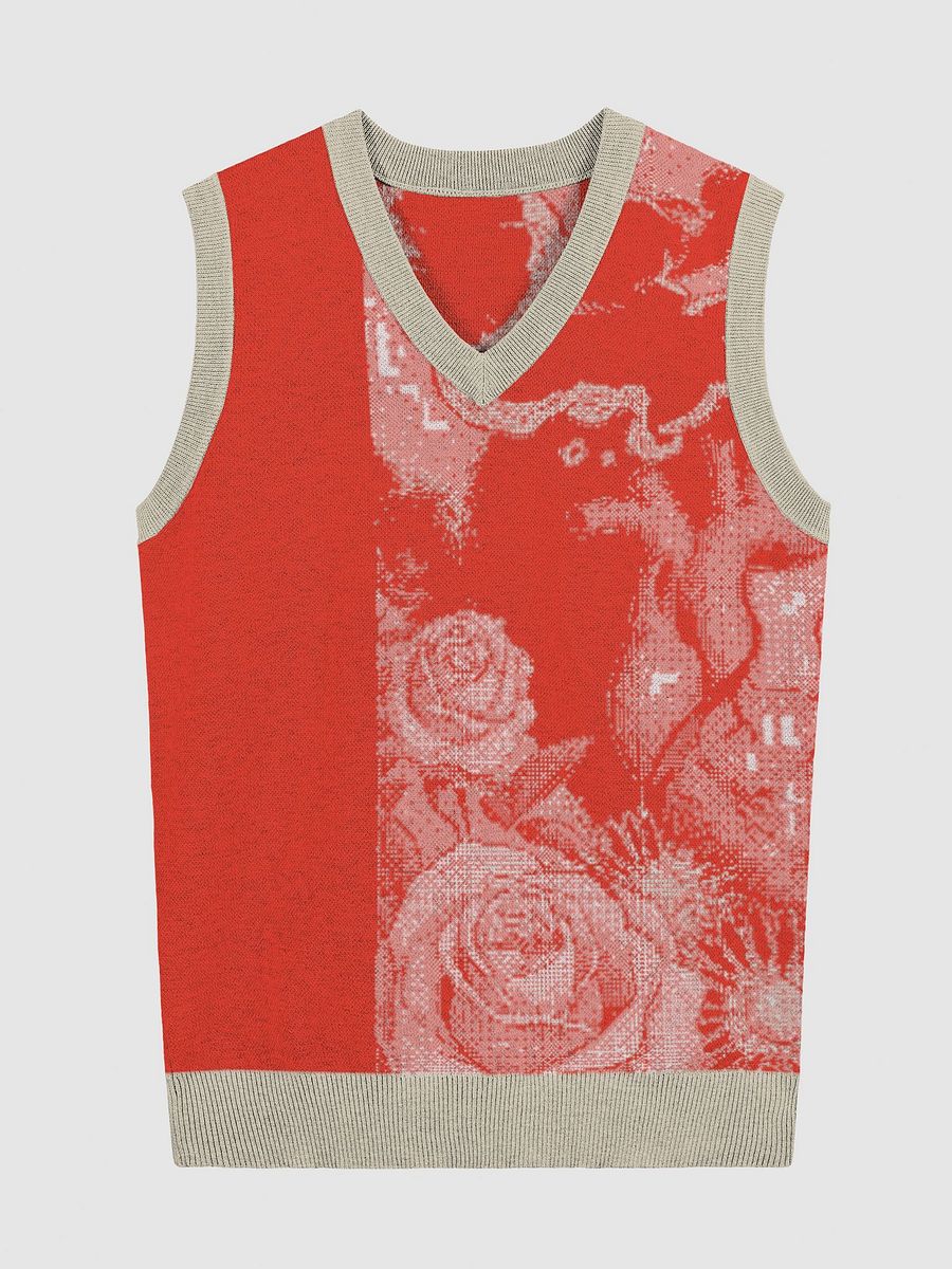 Floral Fantasy Knitted V-Neck Vest product image (4)