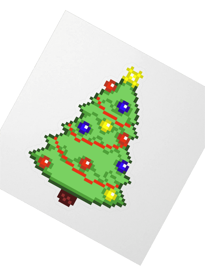 Pixel Art Christmas Tree Sticker product image (2)