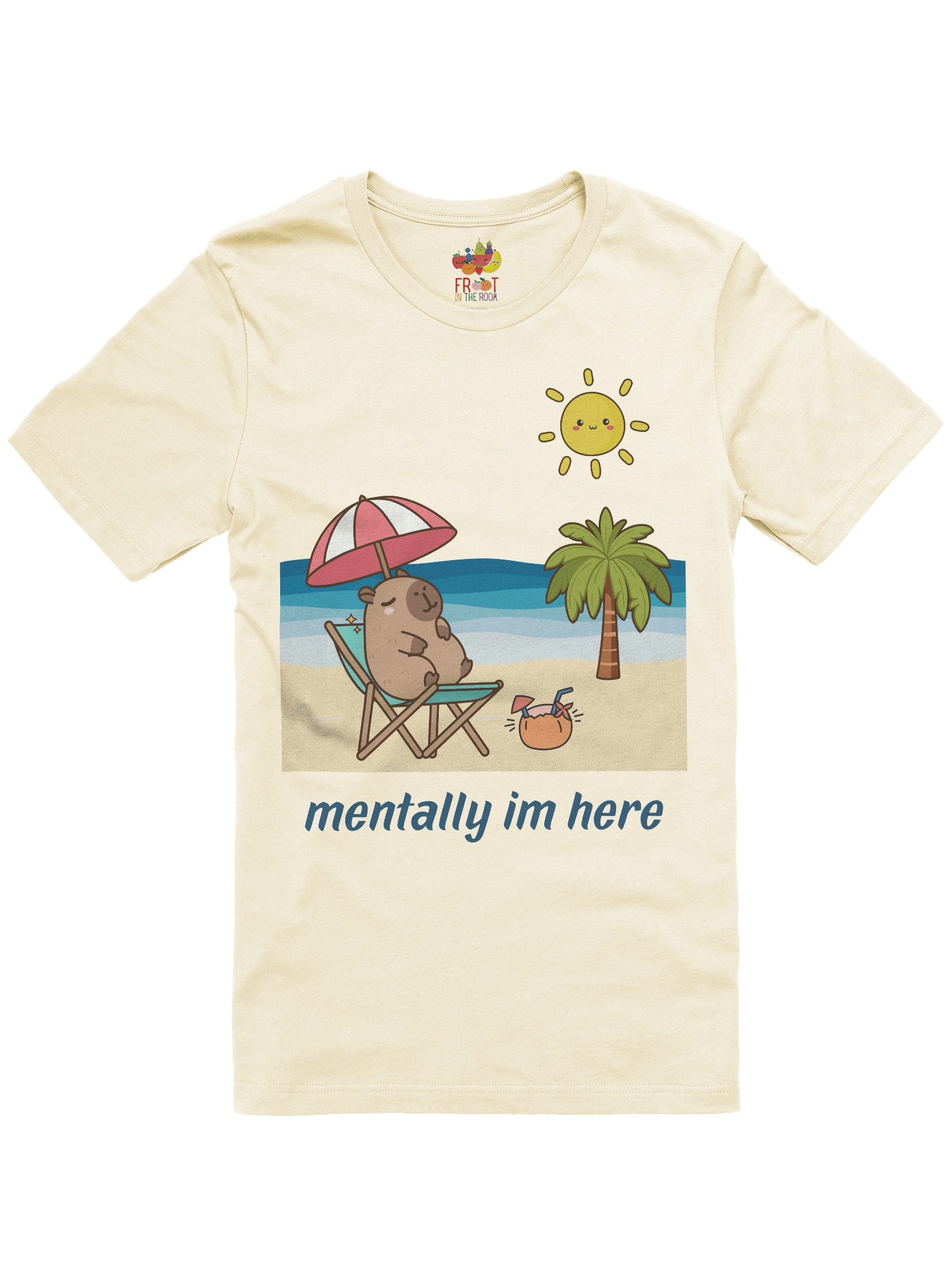 Mentally, I’m Here Capybara Tee (Unisex) product image (2)