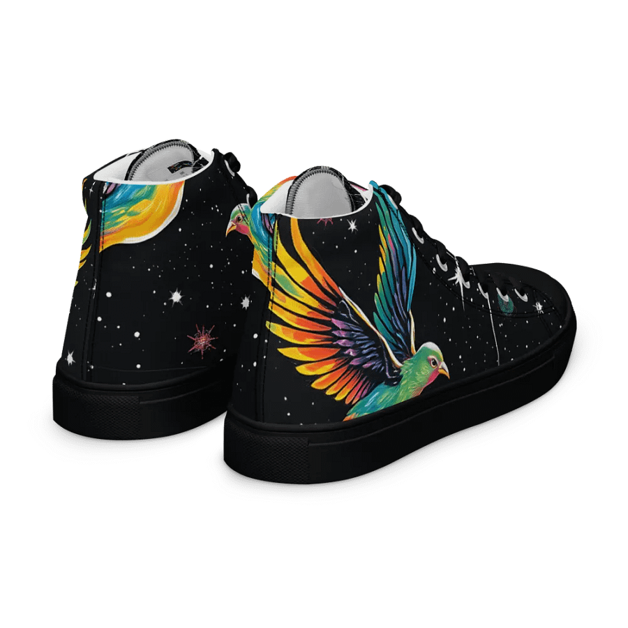 Celestial Flight Men's High Top Canvas Shoes product image (7)