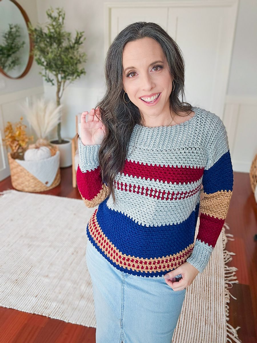 Gingersnap Sweater Crochet Pattern (9 sizes) product image (8)