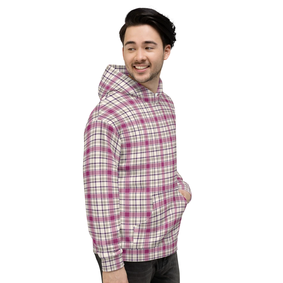 Magenta and Gray Plaid Hoodie product image (5)