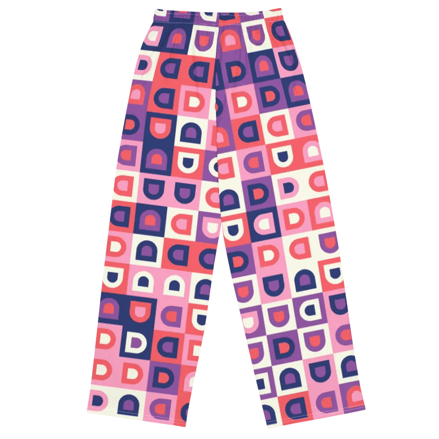 BUIII Retro Geometric: Amethyst Dawn Wide-Leg Pants product image (10)