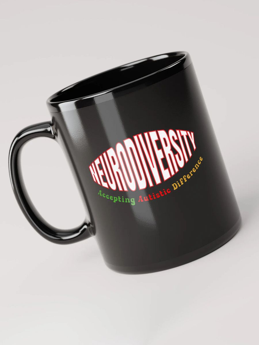 Neurodiversity, Accepting Autistic Difference Black Glossy Ceramic Mug product image (1)