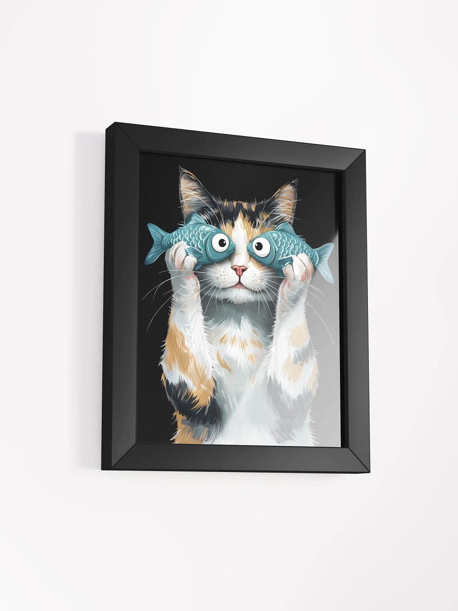 Whimsical Calico Cat Framed Poster product image (3)