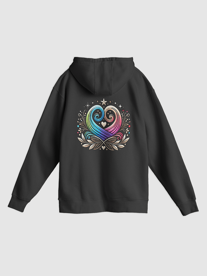 Vibrant Heart Swirl Unisex Hoodie product image (2)
