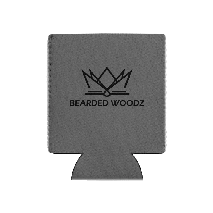 Coozie Can Cooler (Design: Bearded Woodz) Grey product image (1)