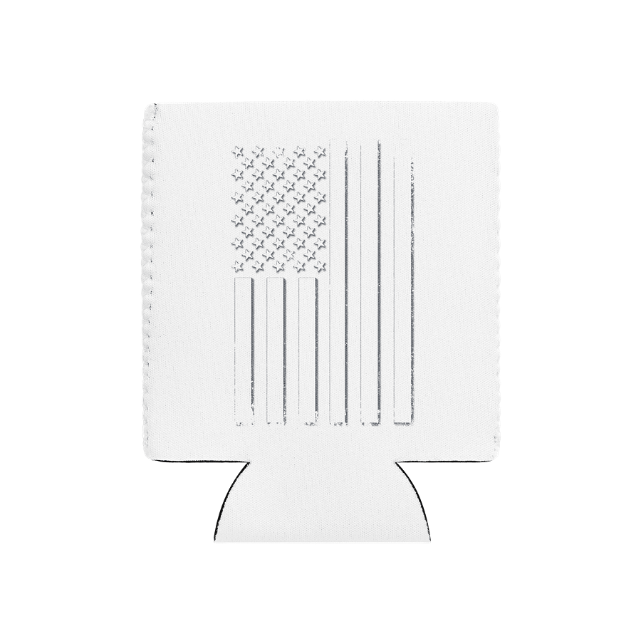 White Out American Flag Coozie product image (1)