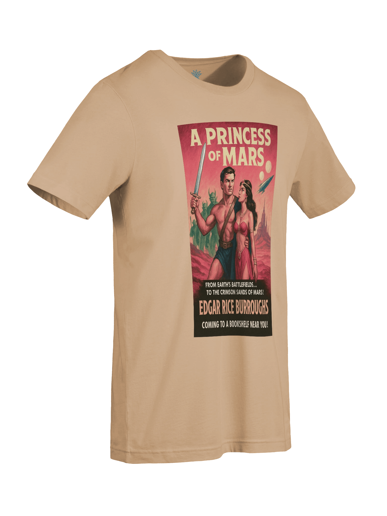 "A Princess of Mars" 1950's Faux Retro Film Poster Edgar Rice Burroughs Unisex T-Shirt product image (93)