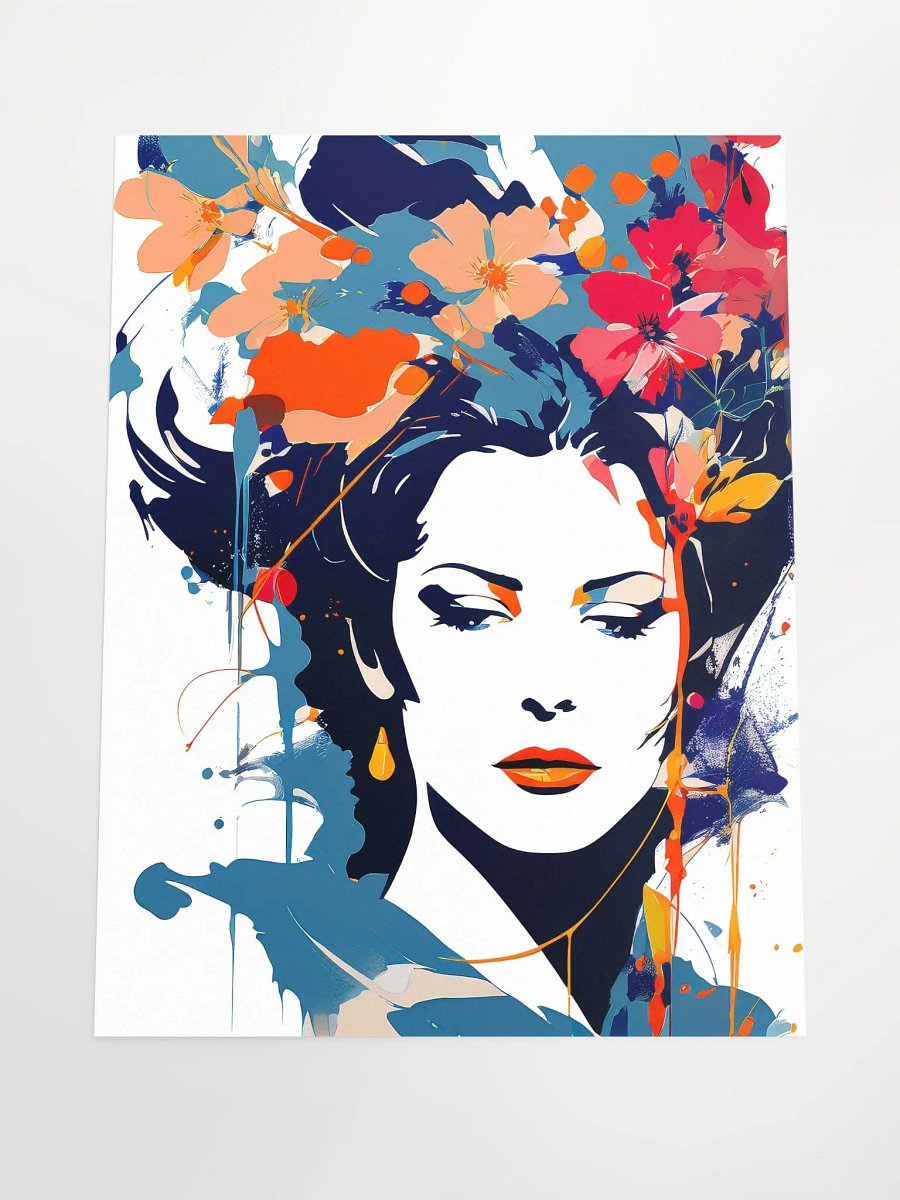 Abstract Woman v4 - Vintage Style Poster - Girly - Medium Size 18x24 Inches product image (4)
