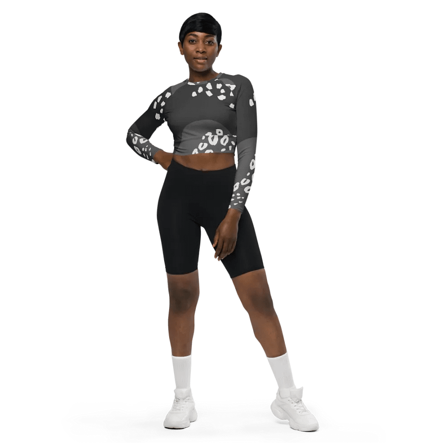 Grey Dynamic Animal Print Crop Top product image (1)