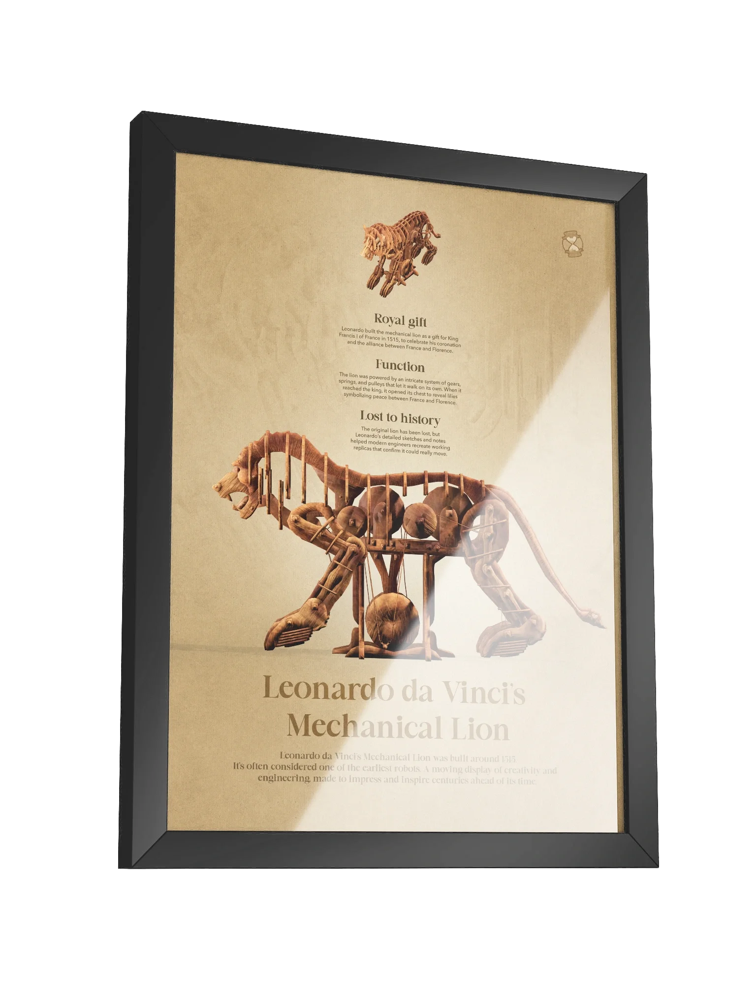 Leonardo da Vinci's Mechanical Lion (Framed poster) product image (5)