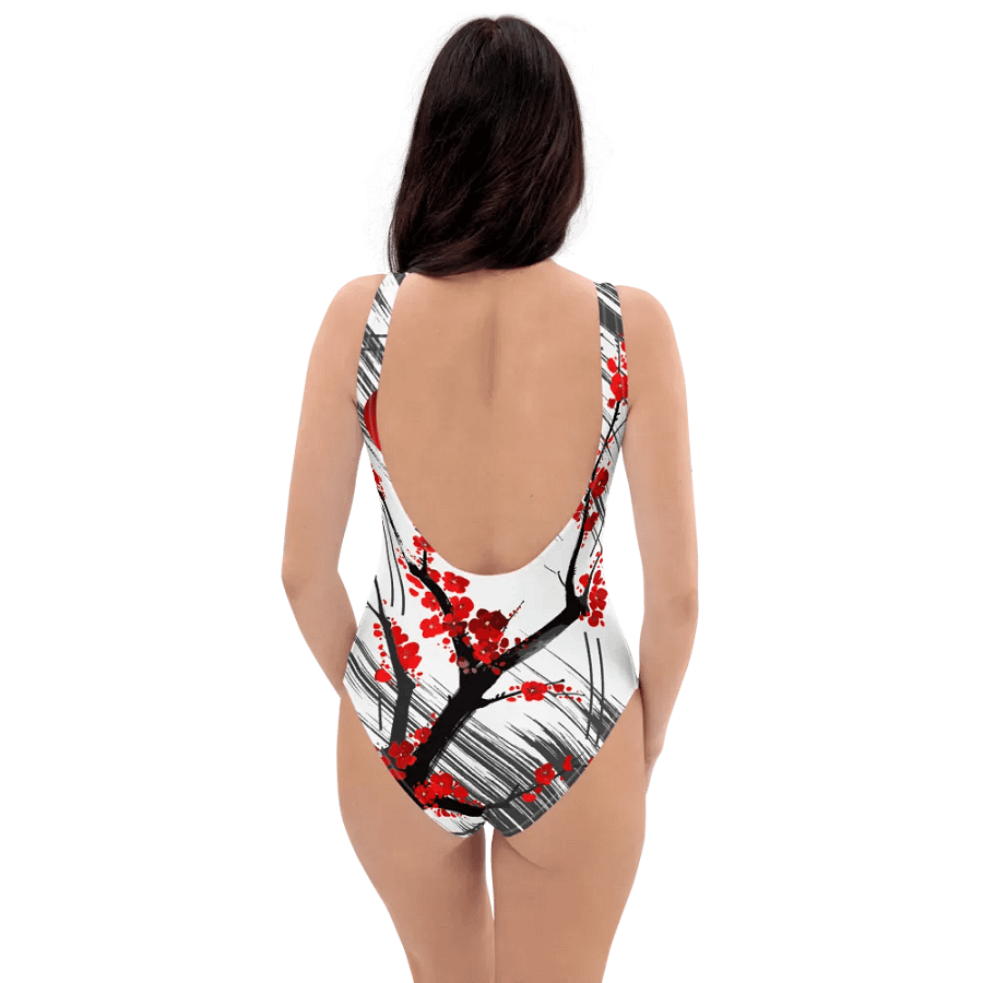 Sakura Blossom Burst - Swimsuit Black and White product image (8)