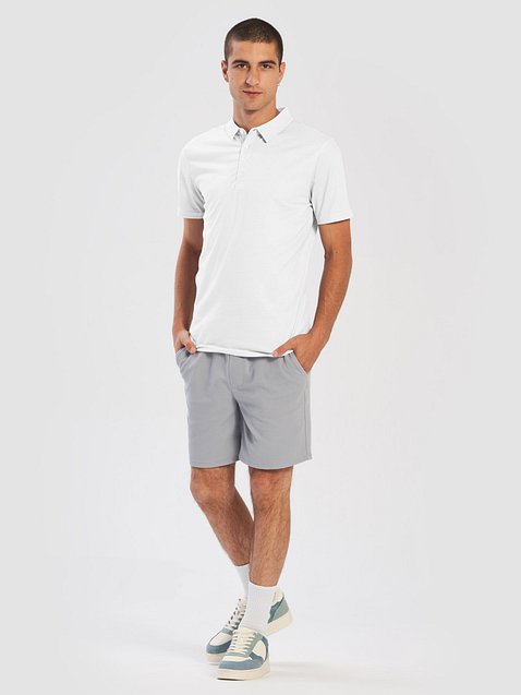 Photo showing All-Over Print Men's Slim Fit Polo Shirt