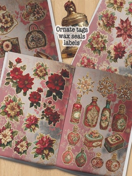 Red Tango in Christmas Journal + Ephemera Collection Digital Download product image (6)