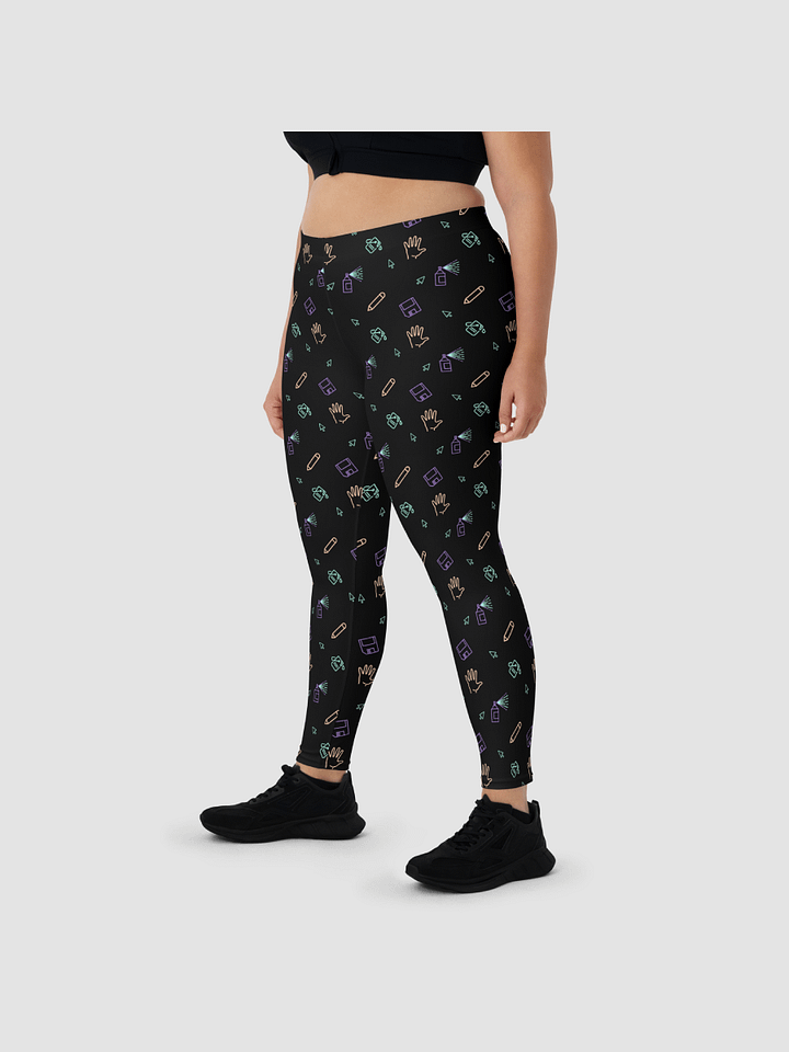 Computer Lab pattern leggings product image (2)