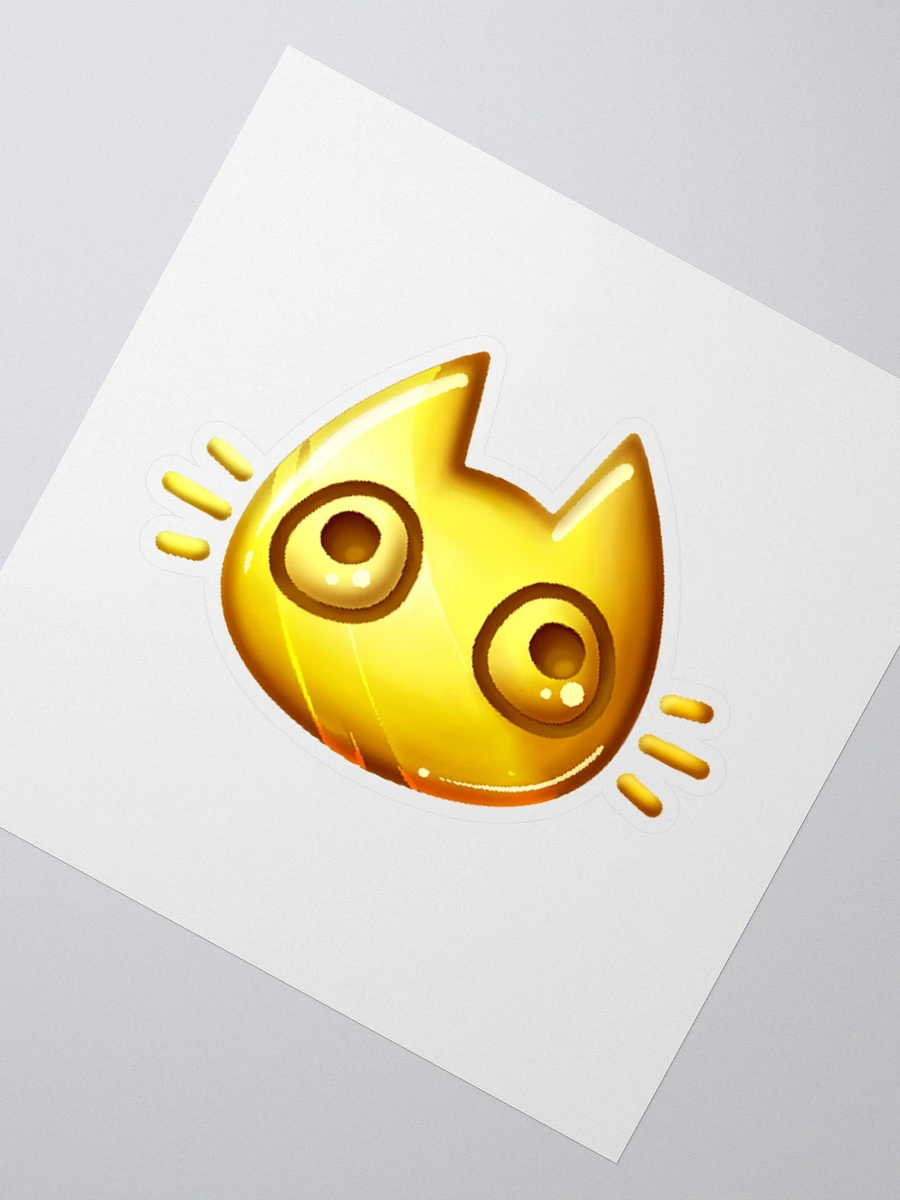 Gold Cat Face Sticker product image (3)