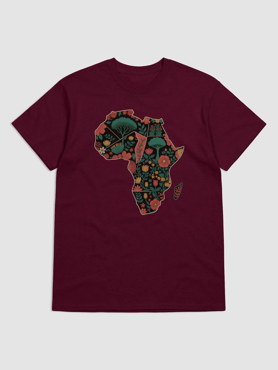 Map of Africa Floral Flower Design Midweight T-shirt product image (3)
