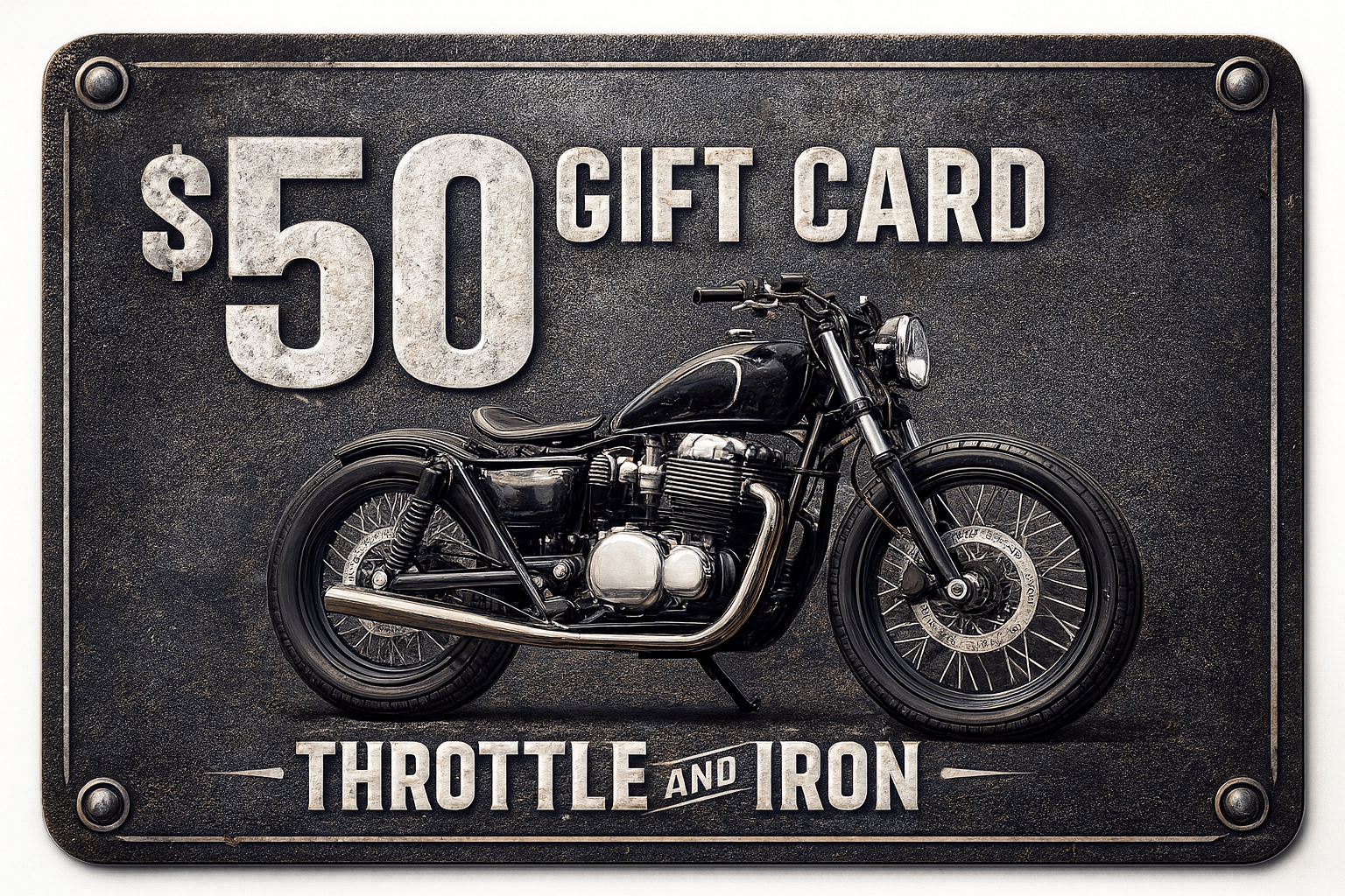 Throttle & Iron $50 Digital Gift Card – Ride, Shop, Repeat product image (1)