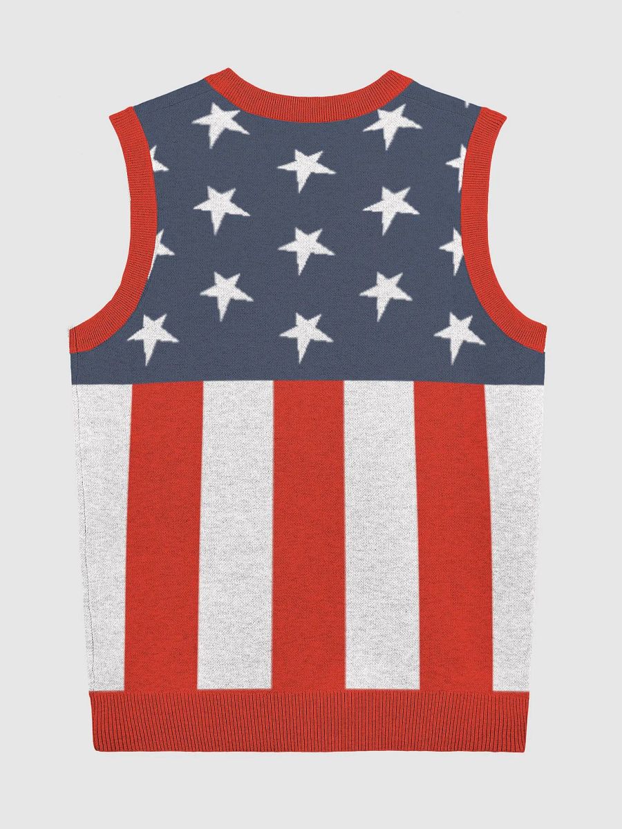 Star-Spangled Knitted V-Neck Vest product image (2)