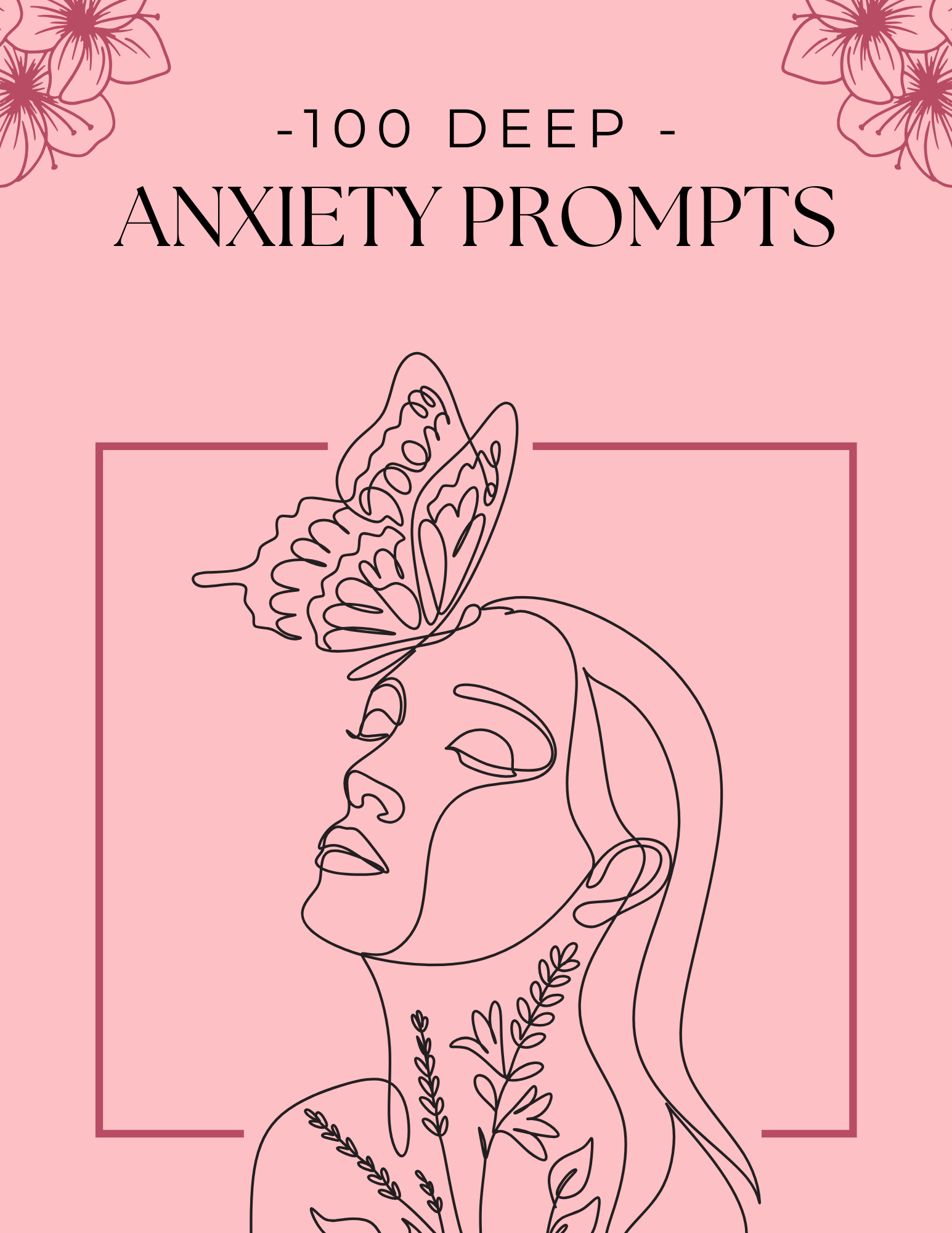 Digital Self Care 100 Deep Anxiety Prompts Journal With Love, Jasmine product image (1)