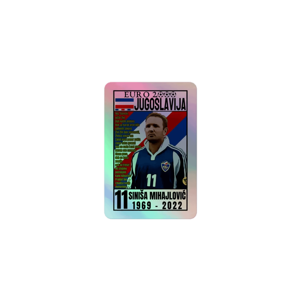 Siniša Mihajlović (SR Jugoslavija) EURO 2000 Kiss-Cut Holographic Sticker Sheet product image (1)