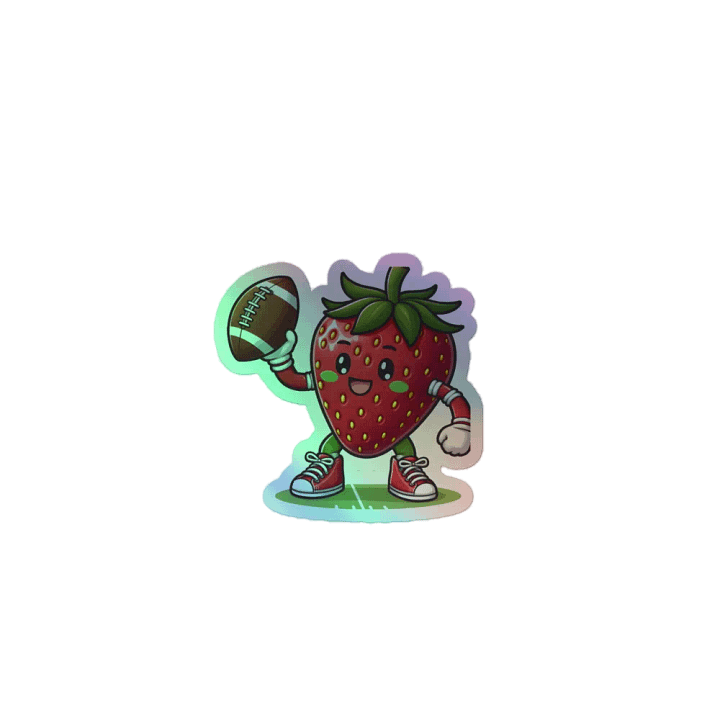 Strawberry Touchdown Holographic Sticker product image (1)