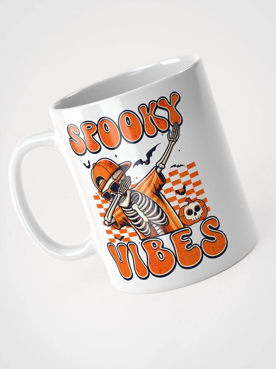 Retro Spooky Vibes Dabbing Skeleton Halloween Coffee Mug product image (8)