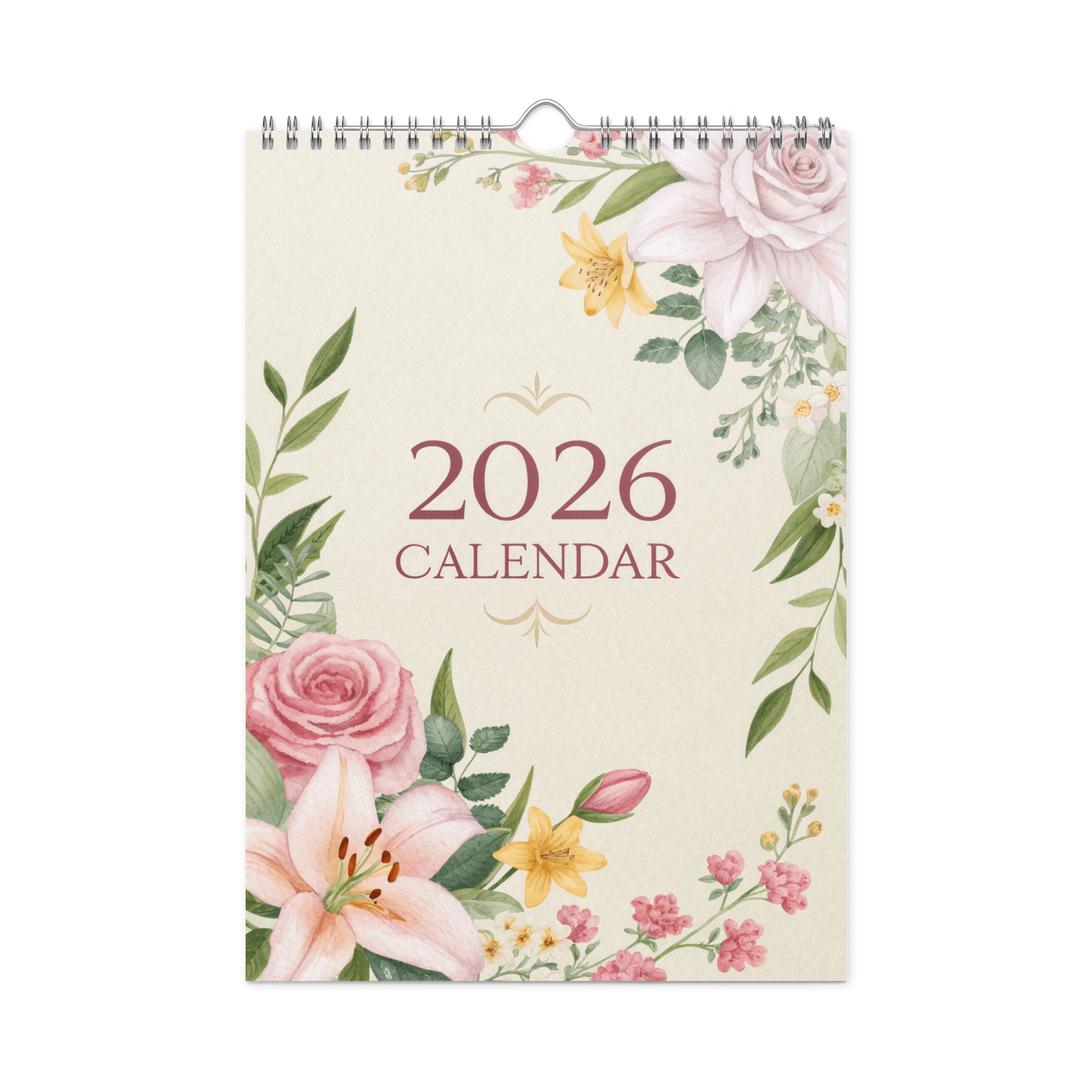 SEAMLESS FLORAL PATTERN WALL CALENDAR 2026 product image (3)