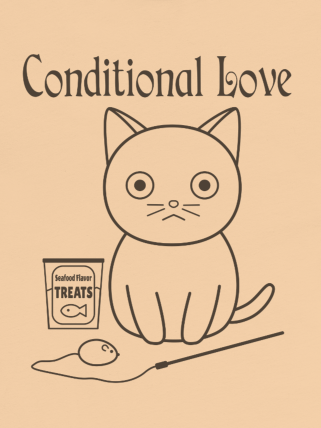 Conditional Love Unisex Long Sleeve Tee, Black Print product image (1)