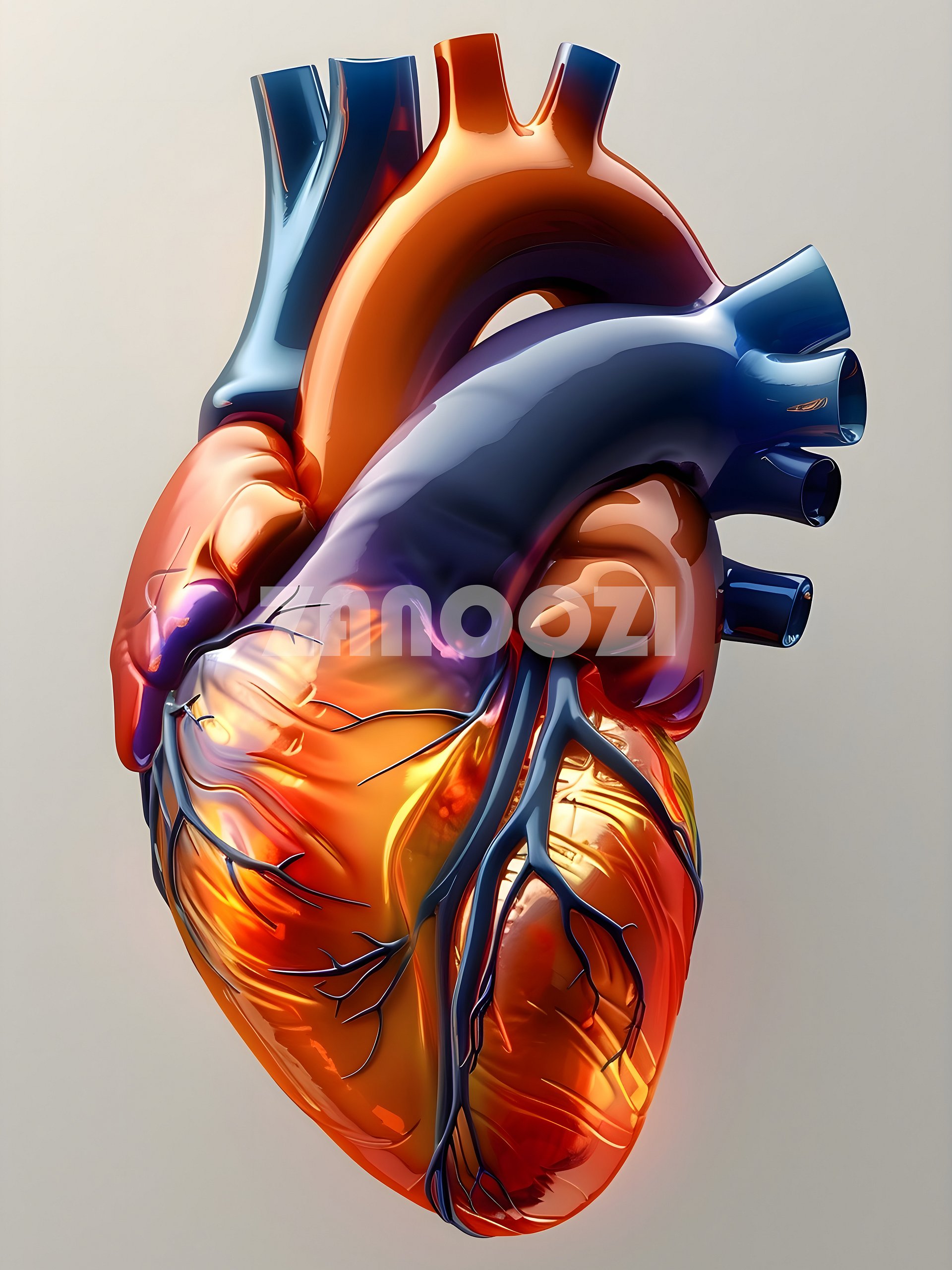The Art of Life: Vibrant Anatomical Heart product image (1)