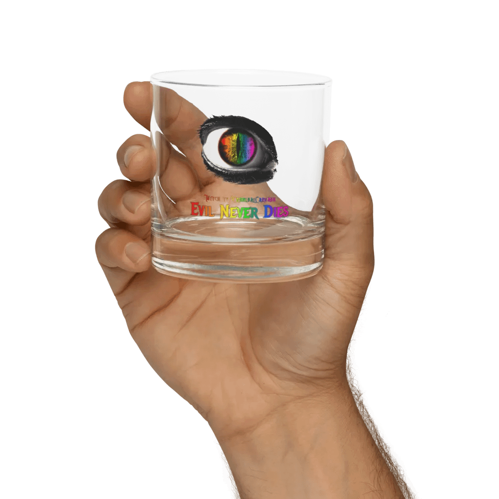 Rainbow Evil Never Dies Logo Glass Cup product image (9)
