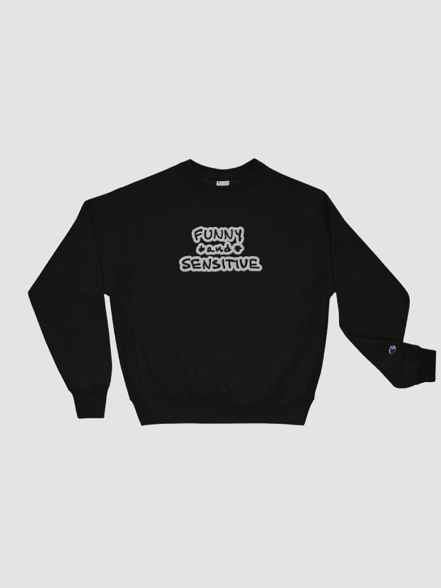 FUNNY *and* SENSITIVE (bubble design) embroidered Champion Crewneck Sweatshirt product image (3)