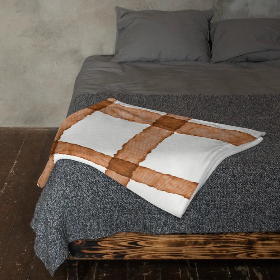 COZY GINGHAM CINNAMON BLANKET IN TWO SIZES product image (10)