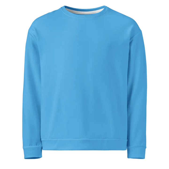 Plain Sky-Blue True Summer Unisex Recycled Polyester Heavyweight Premium Sweatshirt by Treasure Pie product image (1)