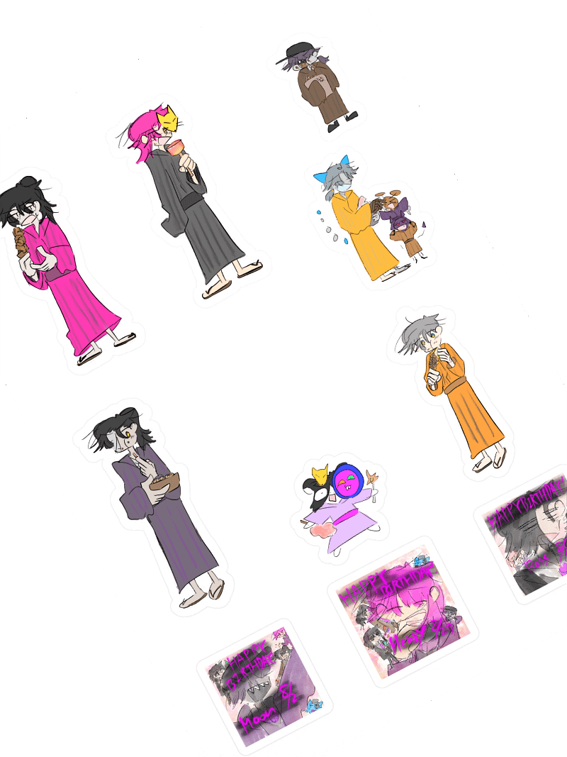 Moon Savers August Sticker + Ray and Hampan