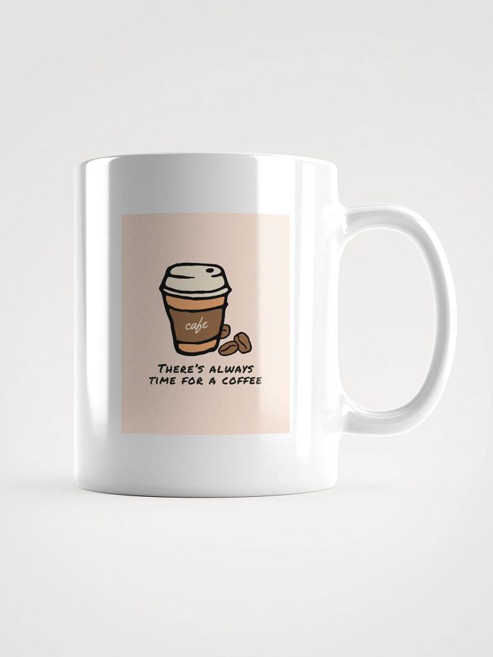 Café Time Illustration White Glossy Mug product image (2)