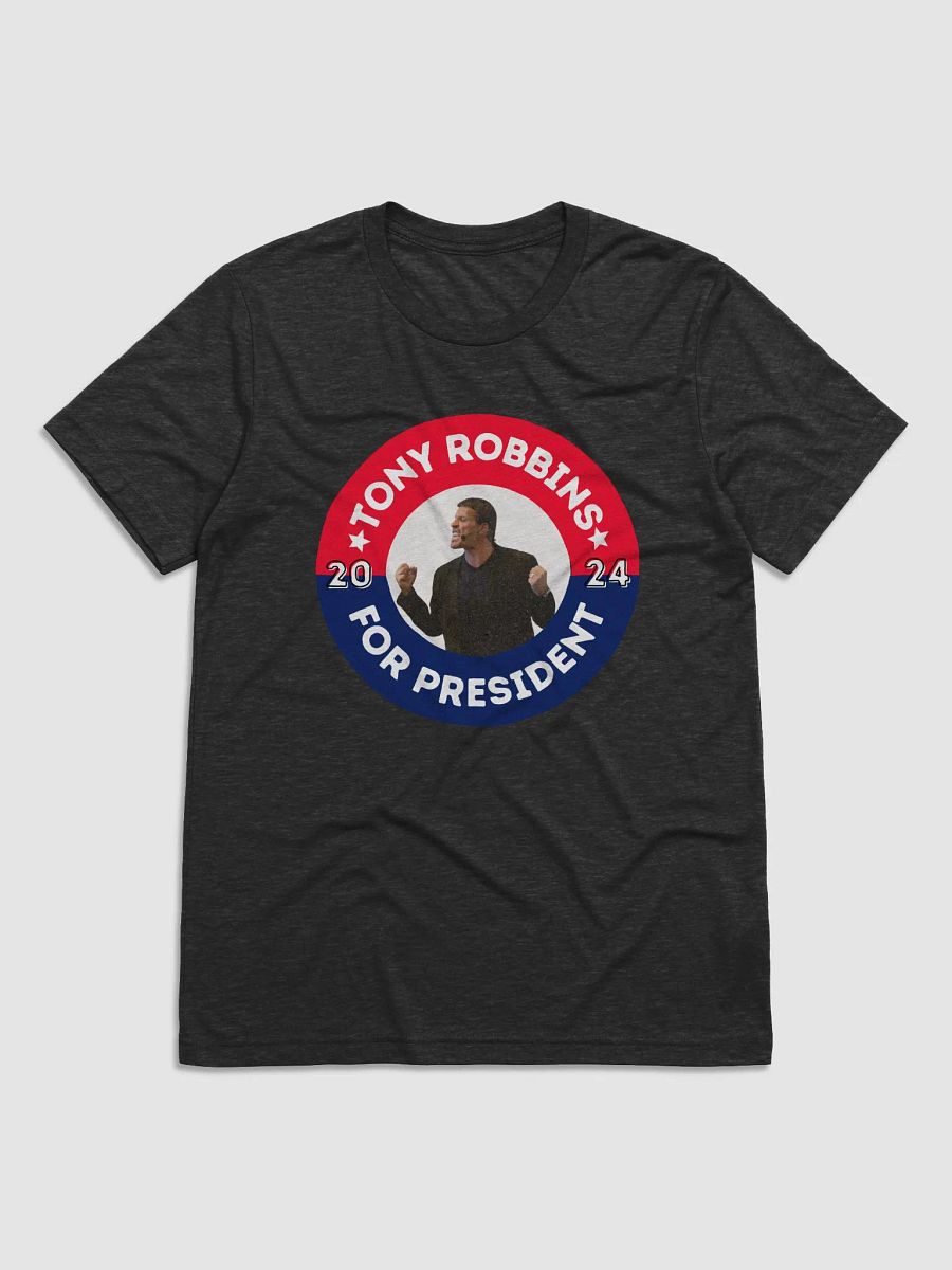 Tony Robbins for President 2024 Campaign Button UltraSoft Tri-Blend Tee product image (1)