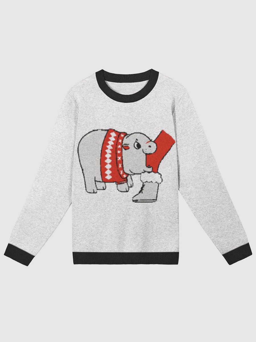 MOODENG'S BOOTY KNITTED CREWNECK SWEATER! product image (1)