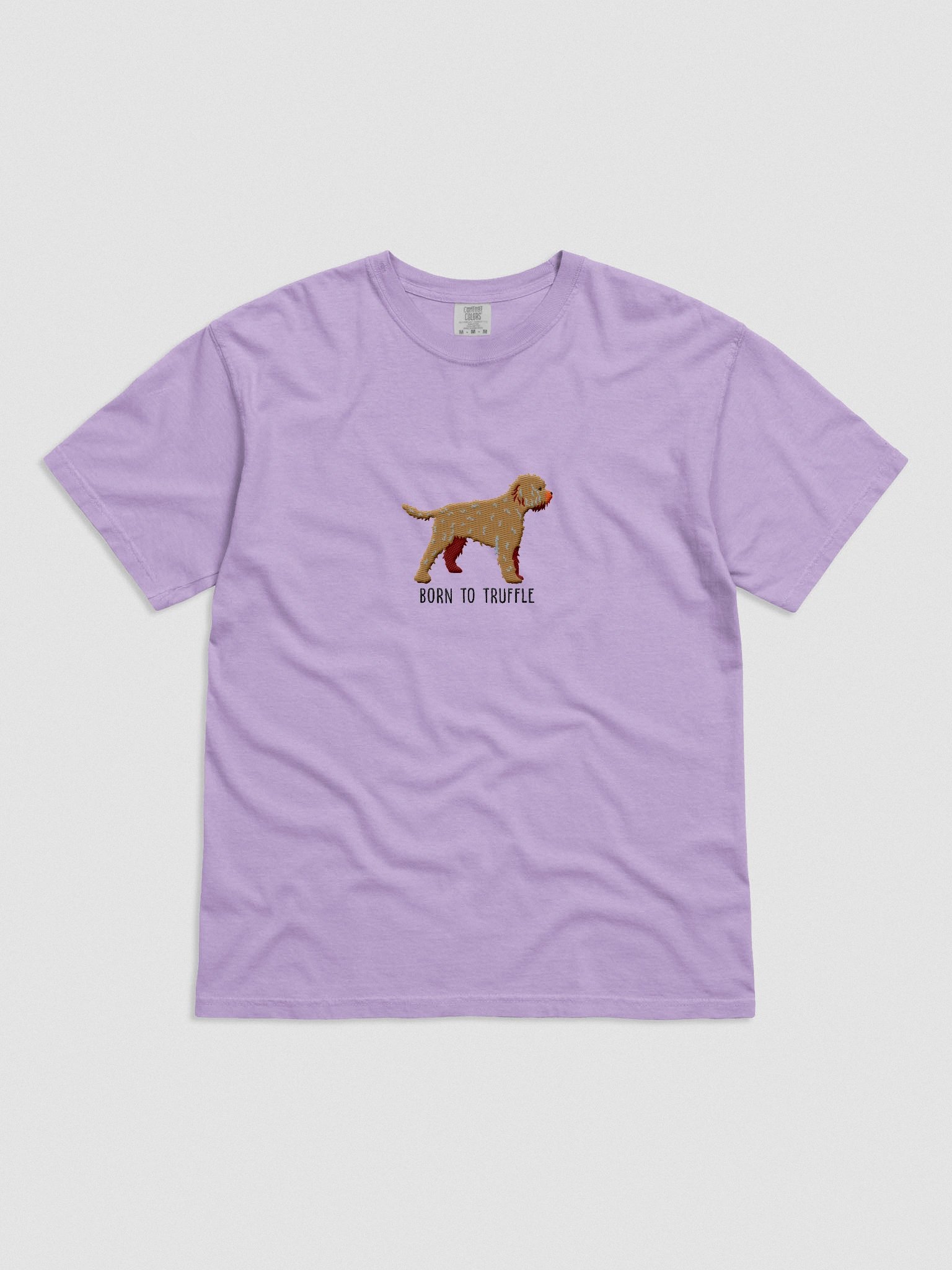 Born to Truffle T-Shirt(Embroidered) of a Lagotto Romagnolo(Tan) product image (4)